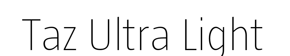 Taz Ultra Light Font Download Free